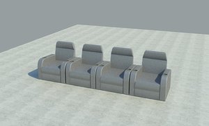 Home theater seating in black leather