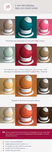 V-Ray Procedural Tiles 1x3 Offset Color Noise