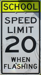 Speed Limit School Zone SIgn