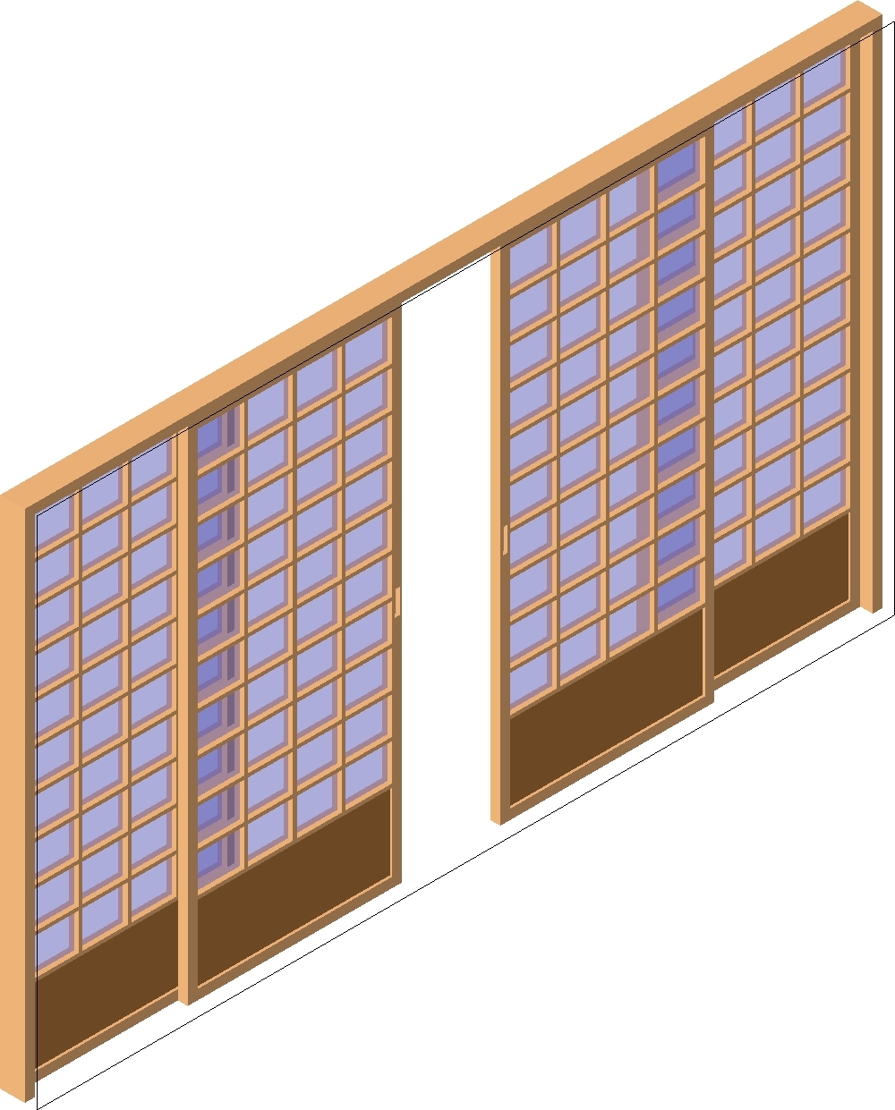 Building Revit Family door sliding shoji