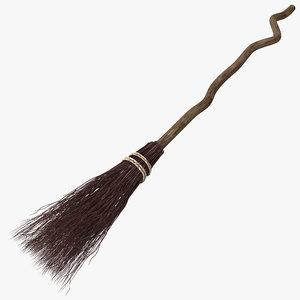 witch broom 3d model