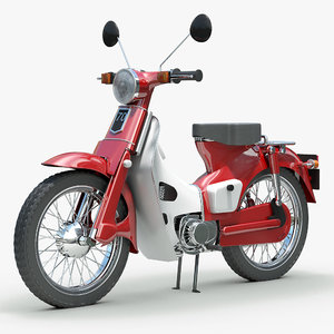 vintage scooter 3d model