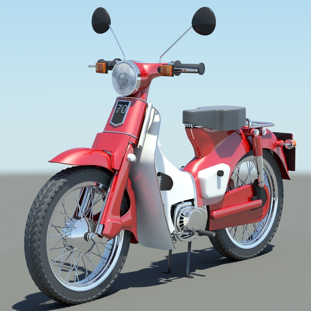 vintage scooter 3d model