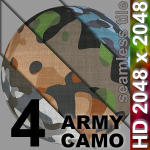 4 x Camo - Set 1 | Tileable | 2048px