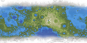 Large Terraformed lunar map with polar ice
