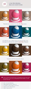 V-Ray Procedural Tiles 1x2 Color Noise