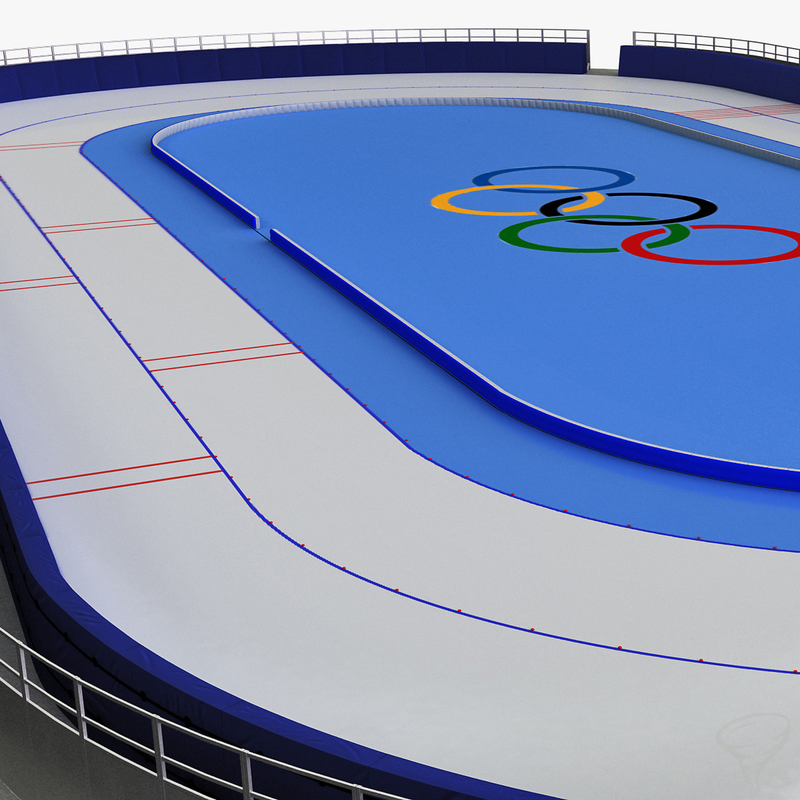 3d model speed skating rink