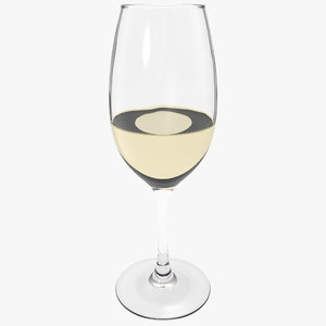 3ds max white wine glass