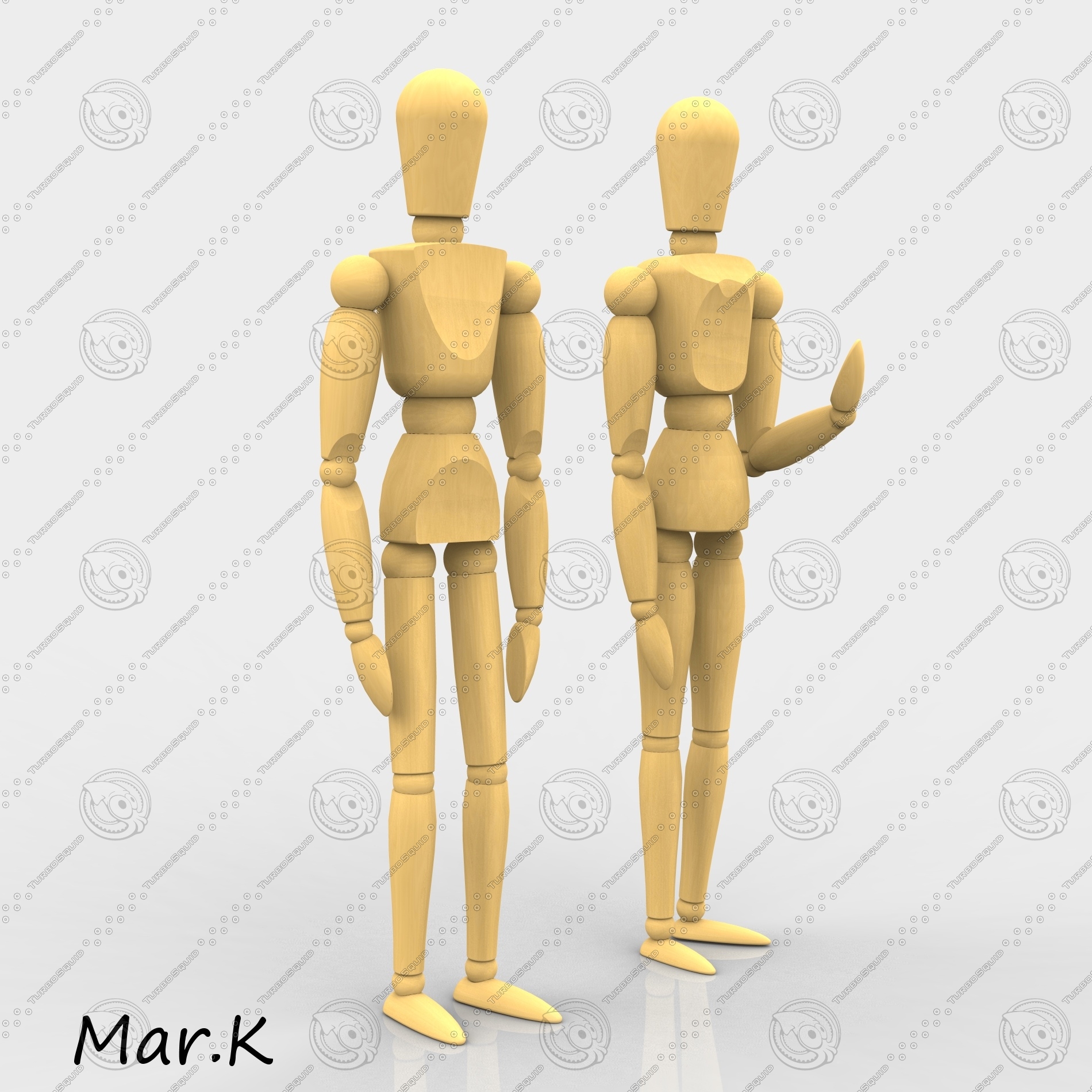 3ds max wooden puppet
