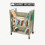 library book cart 3d model