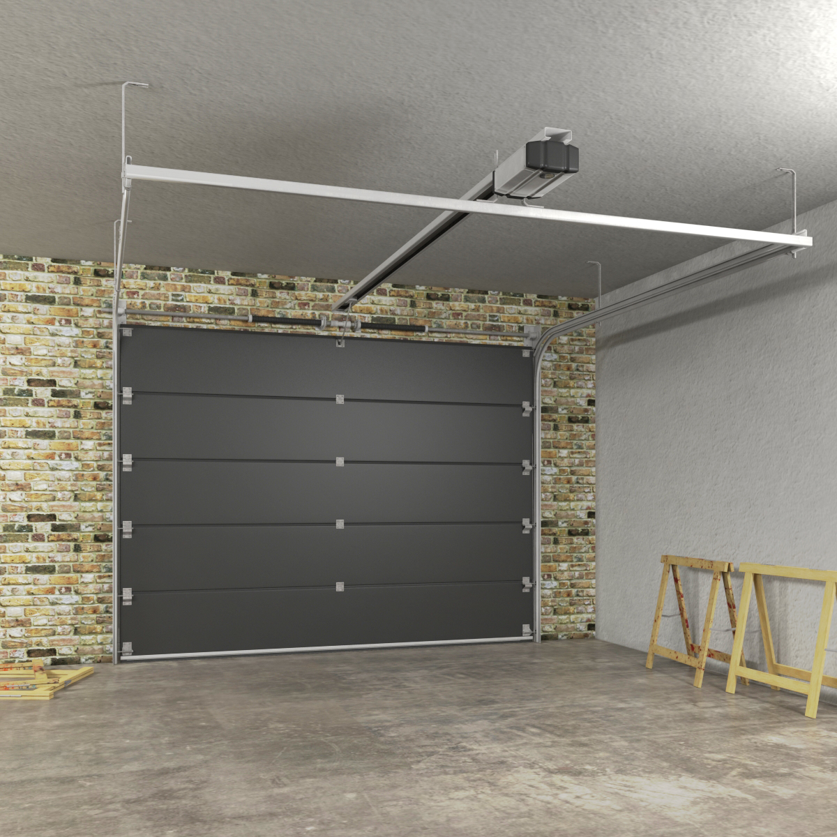 segmented garage door 3d model