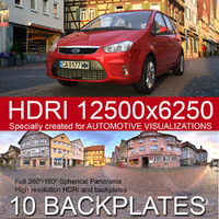 Sunset MB street HDRI panorama