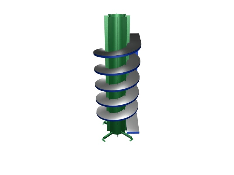 spiral conveyor 3d model