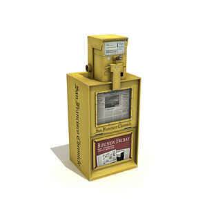 newspaper vending machine 3d model