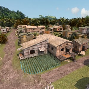 3d jungle village