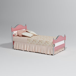 3d model girl s bed