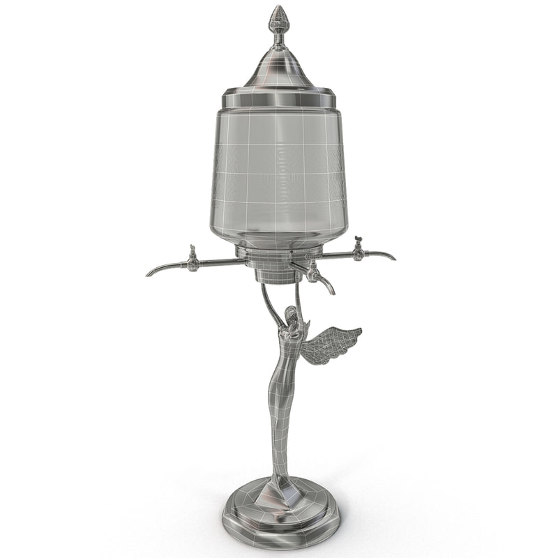 absinthe decanter lady 3d model