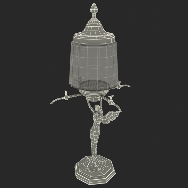 absinthe decanter lady 3d model