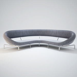 3dsmax curve-sofa