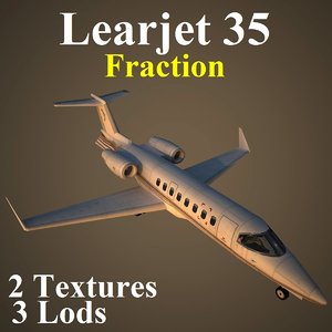 3d max learjet eff aircraft