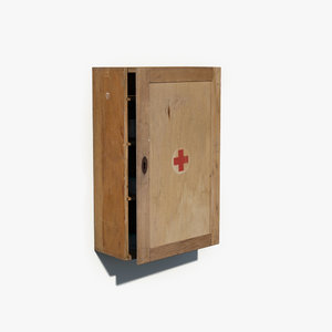 3d max wooden cabinet medicine