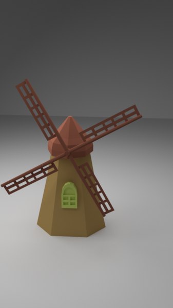 Windmühle 3D Modell TurboSquid 836952