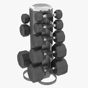 dumbbell rack 3d model