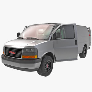 3d model of gmc savana cargo van