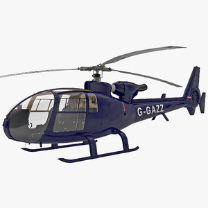 gazelle helicopter 3d model