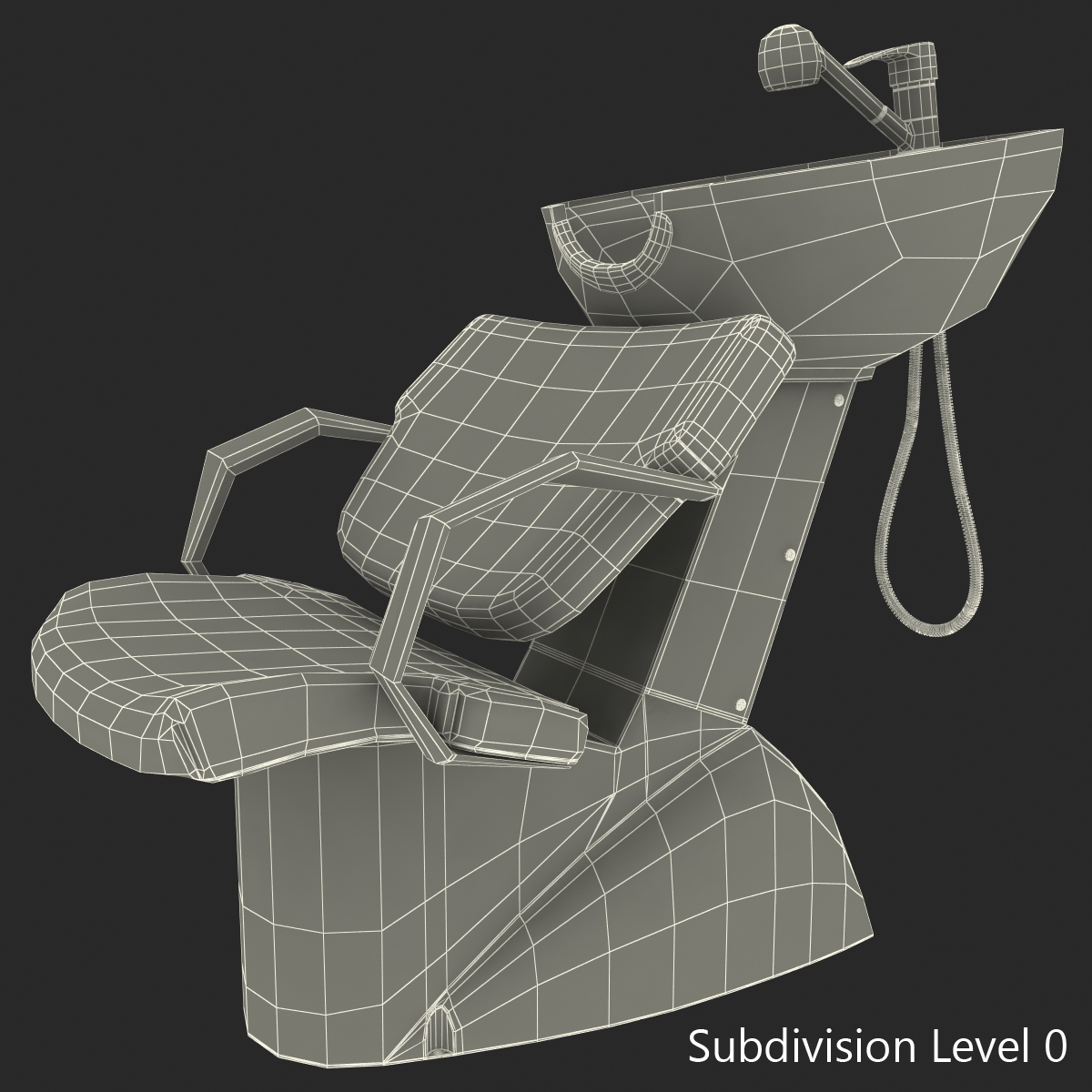 hair washing chair design 3d 3ds