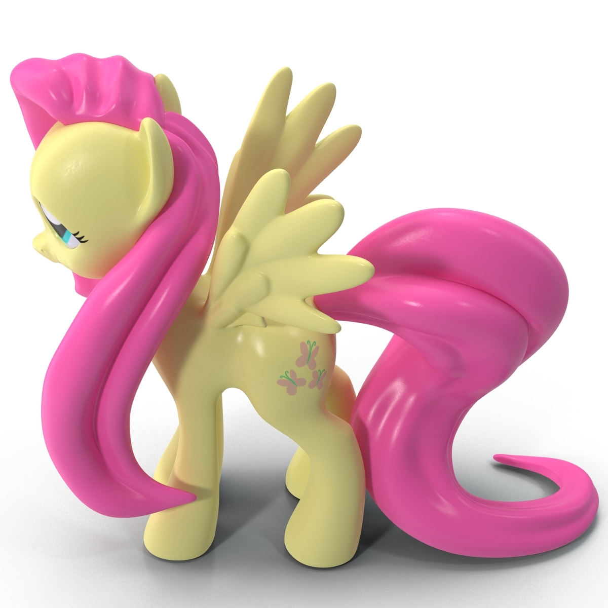 little pony fluttershy toy 3d c4d