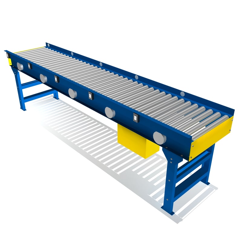 3d 3ds live roller conveyor 24