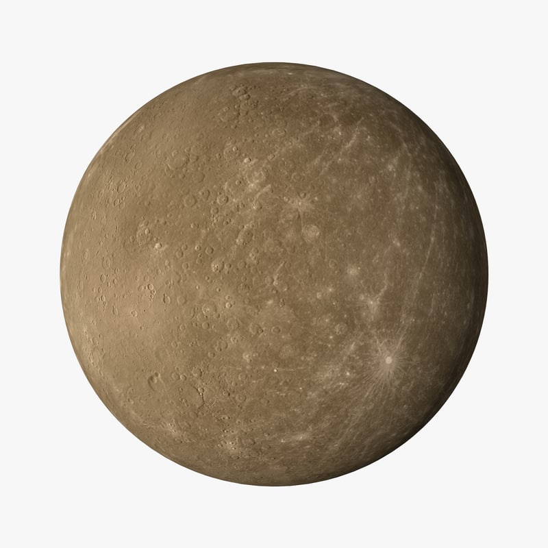 3d model mercury planet modeled