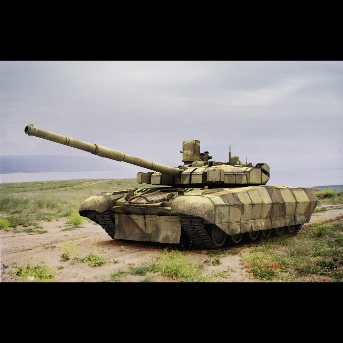 ukrainian battle tank oplot 3d model