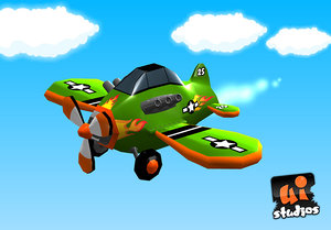 fbx toon race plane
