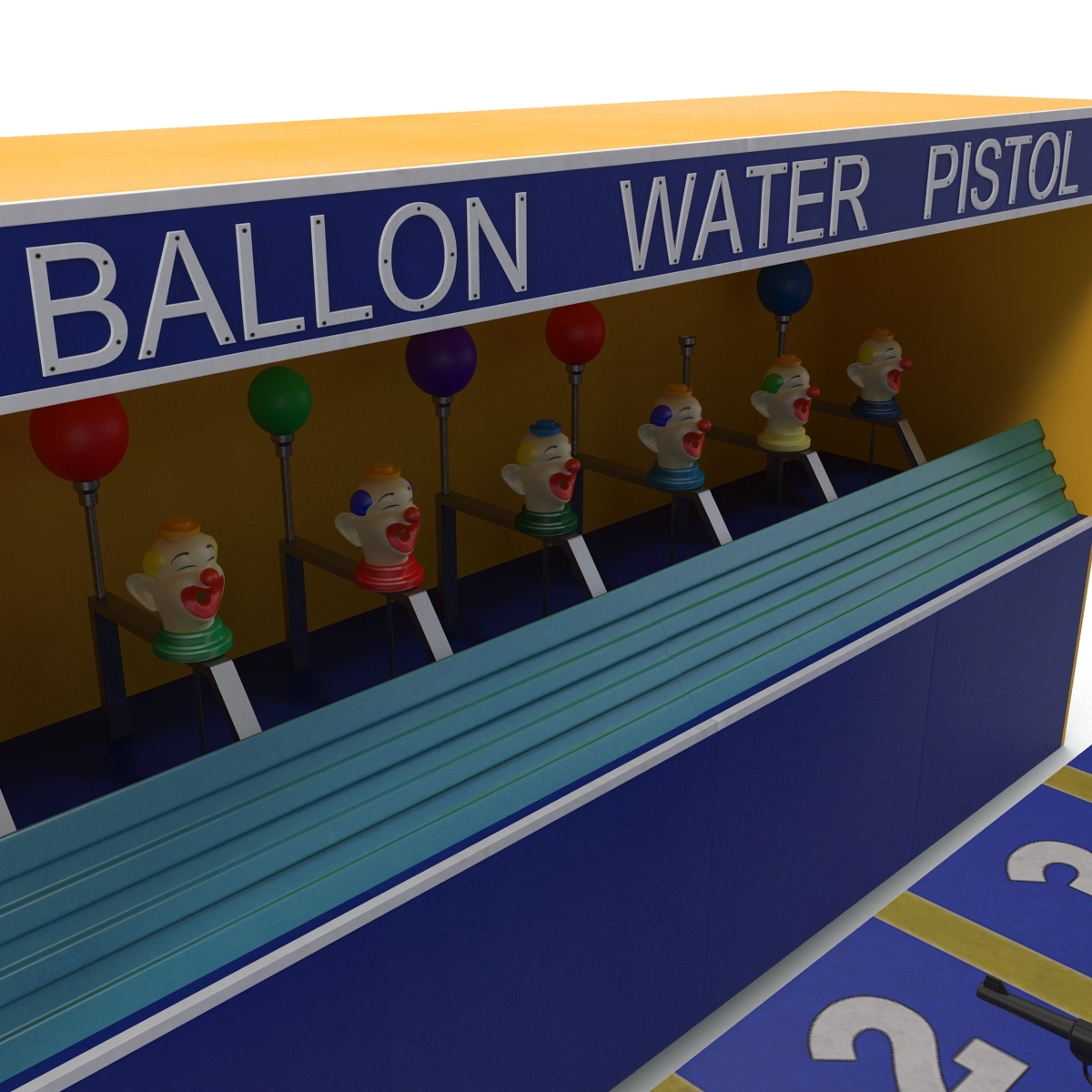 3ds max clown water gun balloon