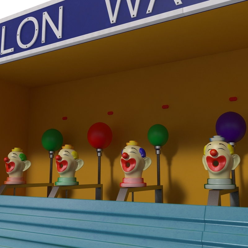 3ds max clown water gun balloon