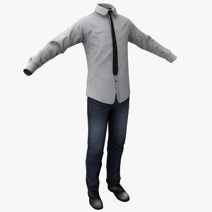 3d male casual clothes 3