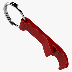 bottle opener keychain 3d model