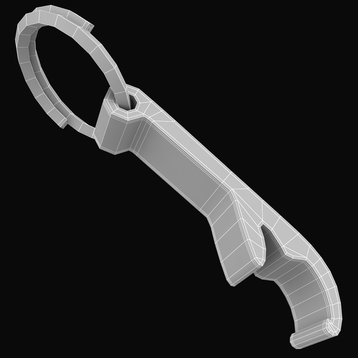 bottle opener keychain 3d model