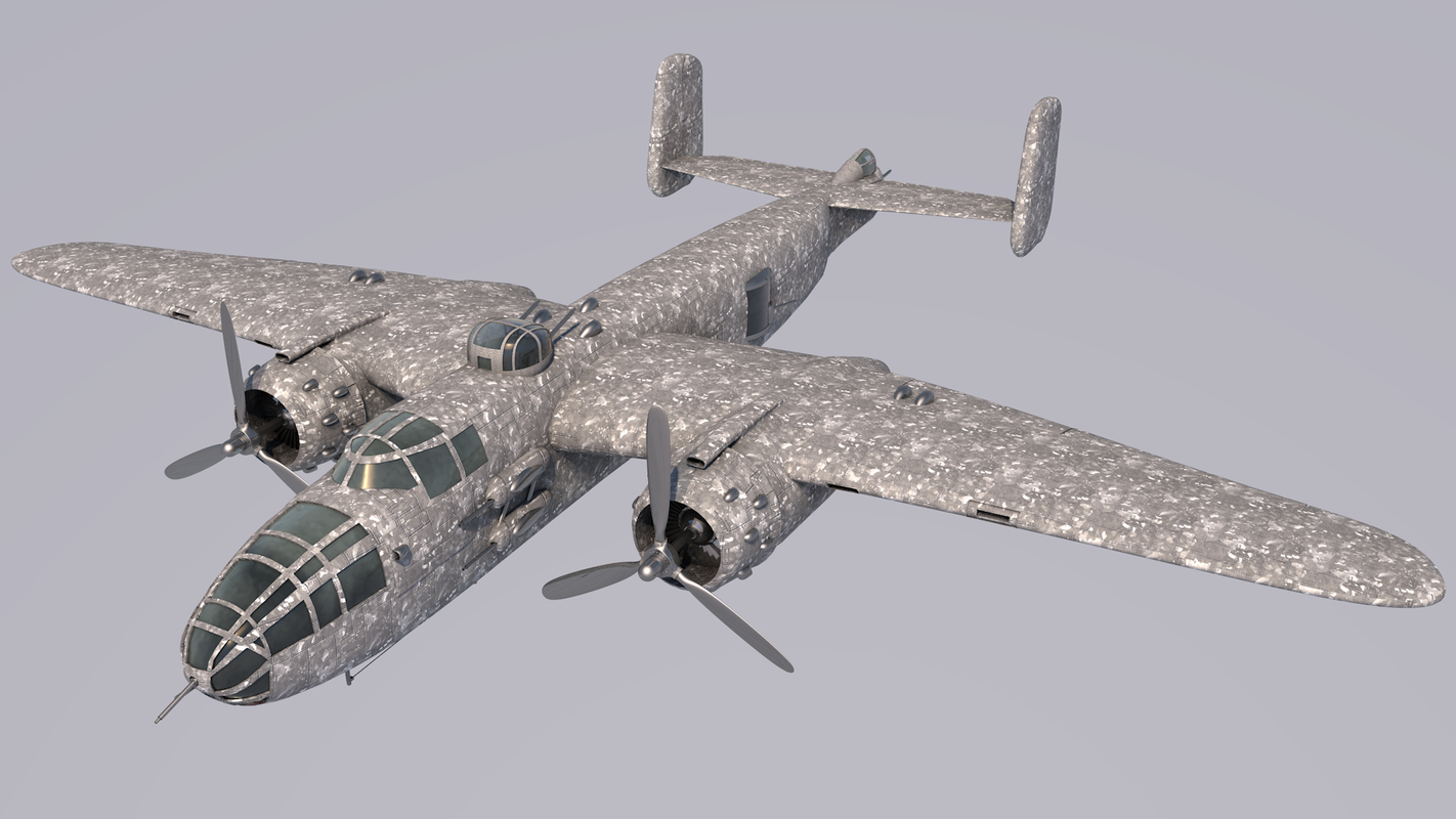 B-25 Bomber 3d Model