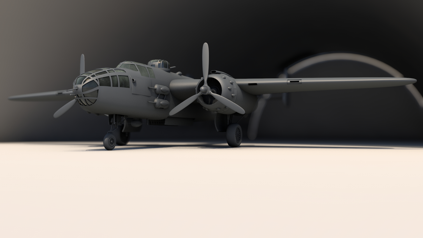 B-25 Bomber 3d Model