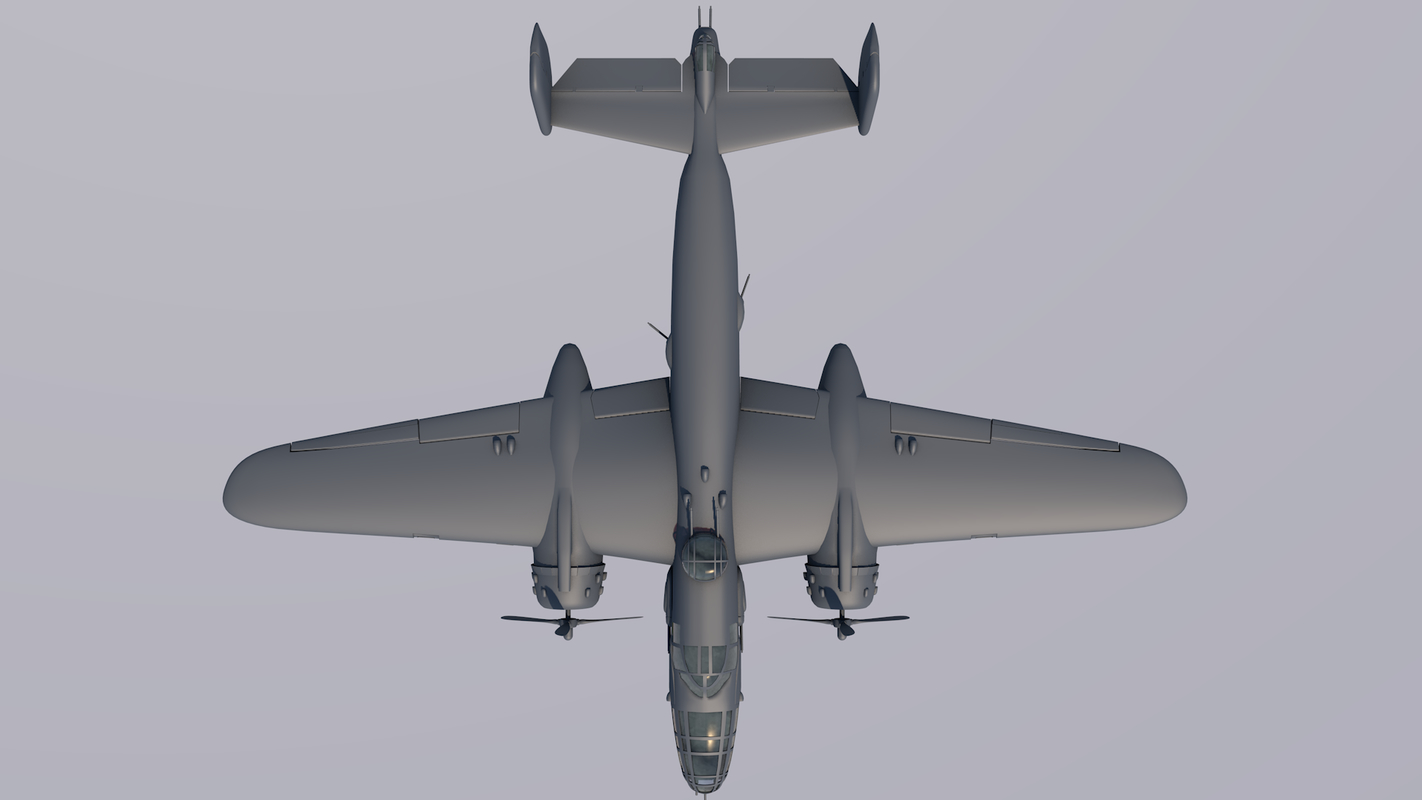 B-25 Bomber 3d Model