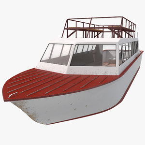 tourist boat 3d model