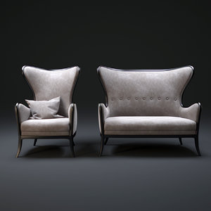 3d mobilidea armchair sofa model