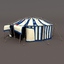 3d circus tent modelled