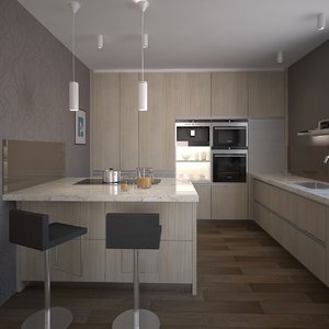 3d kitchen scene model