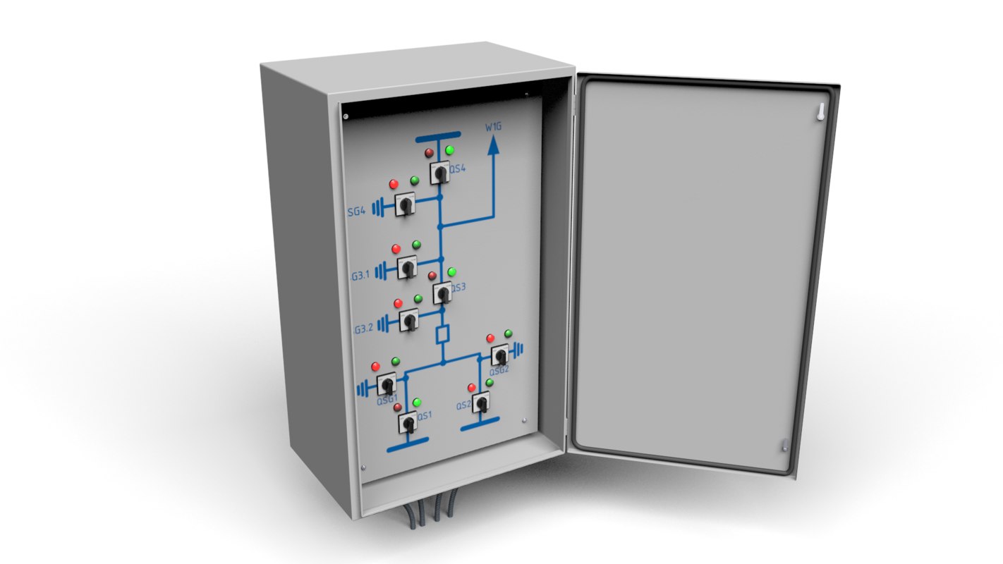 substations control switches 3d model