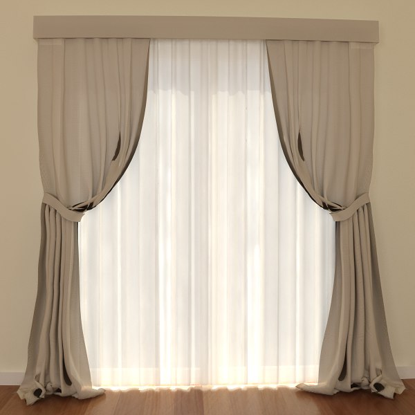 3ds max vray curtain model free download