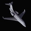challenger 605 business jet 3d model